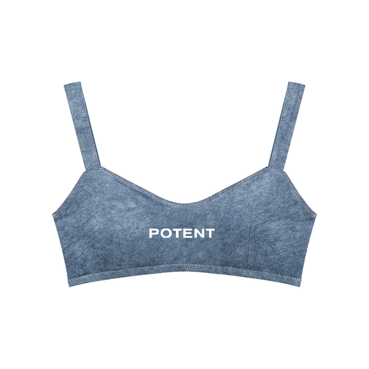 Women's Faux Denim Sports Bra