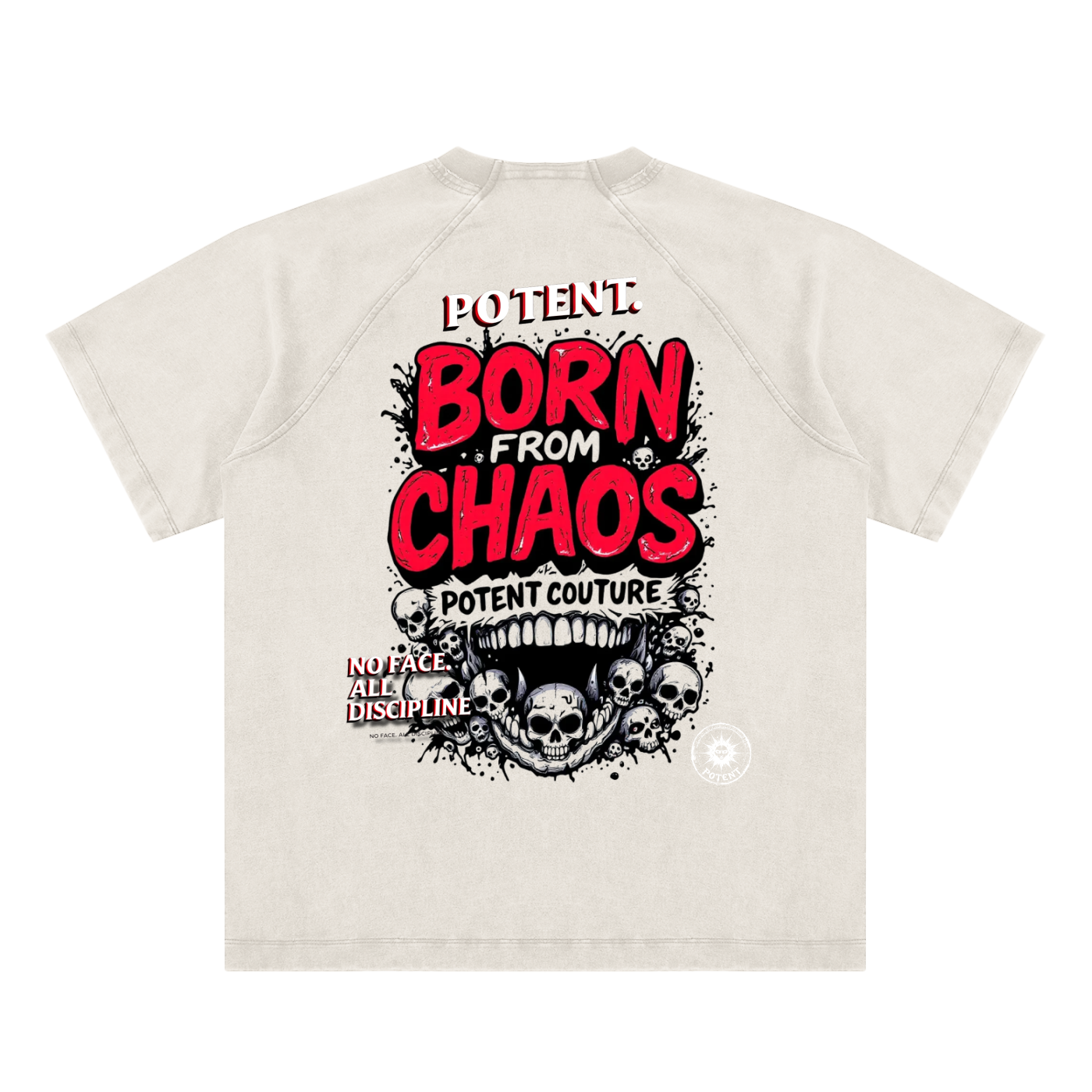 Vintage Washed Raglan Cotton T-Shirt