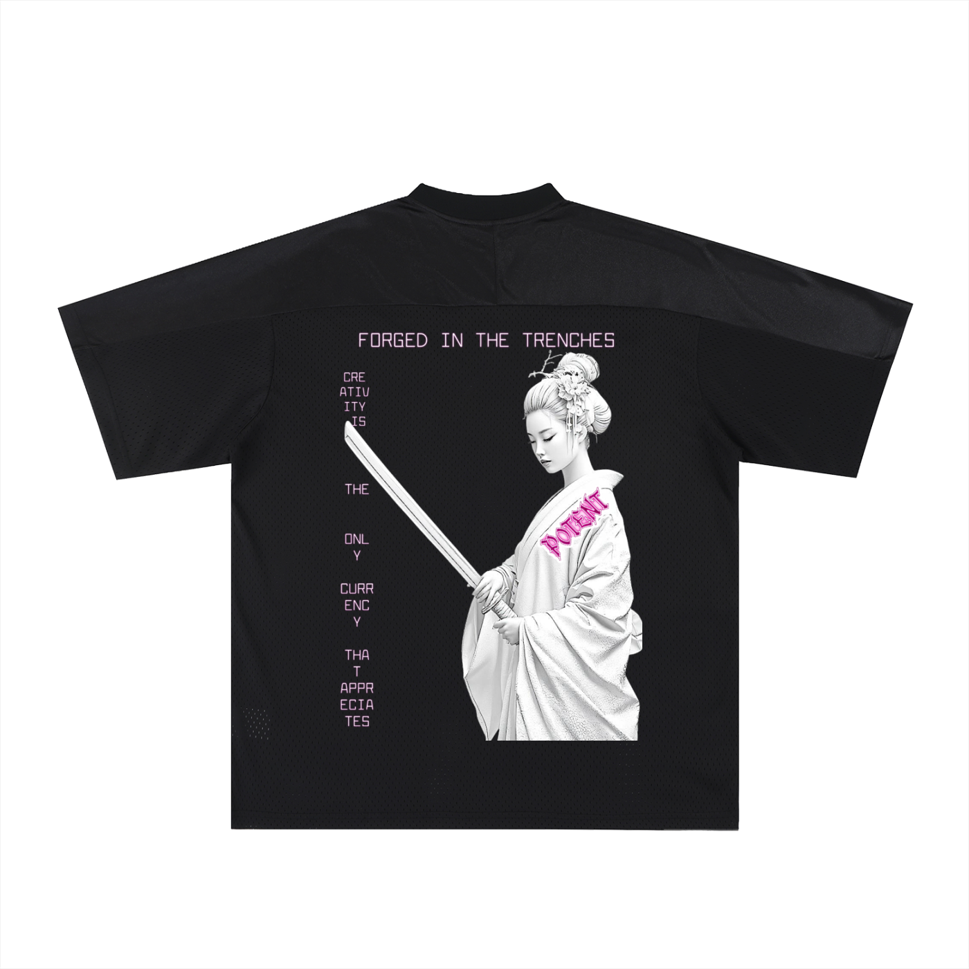 Oversized Mesh V-Neck Soccer Jersey