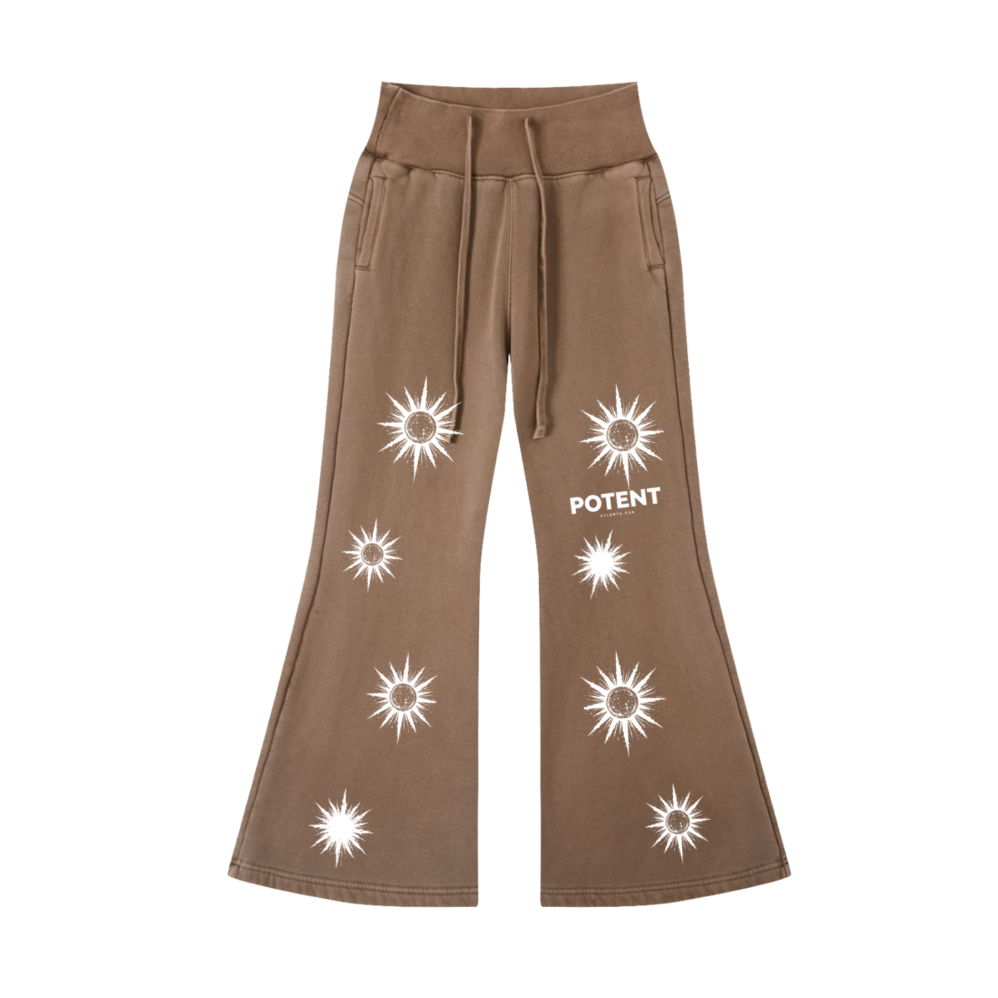 Vintage Washed Flared Fleece Pants