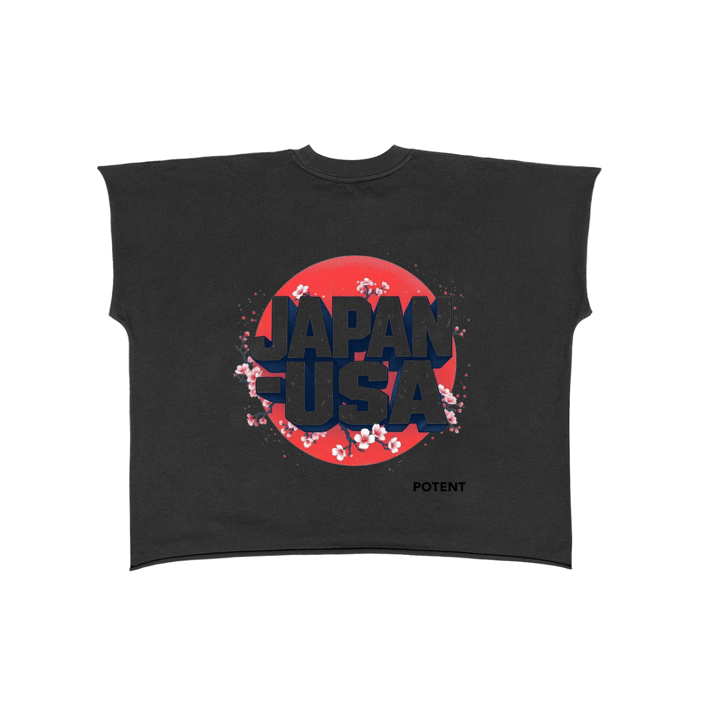 Raw Edge Boxy Non-Shrink T-Shirt