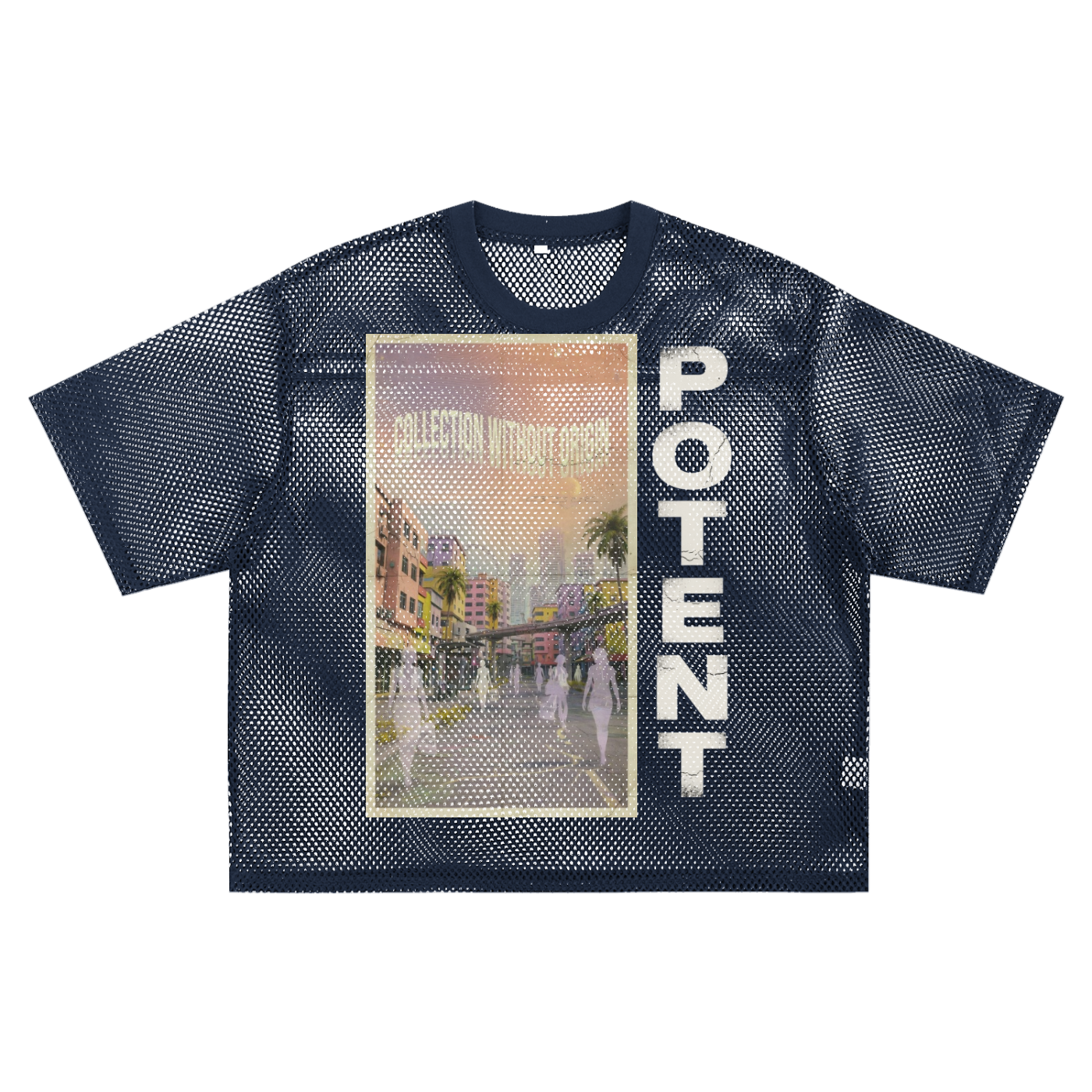 See-through Boxy Net T-Shirt