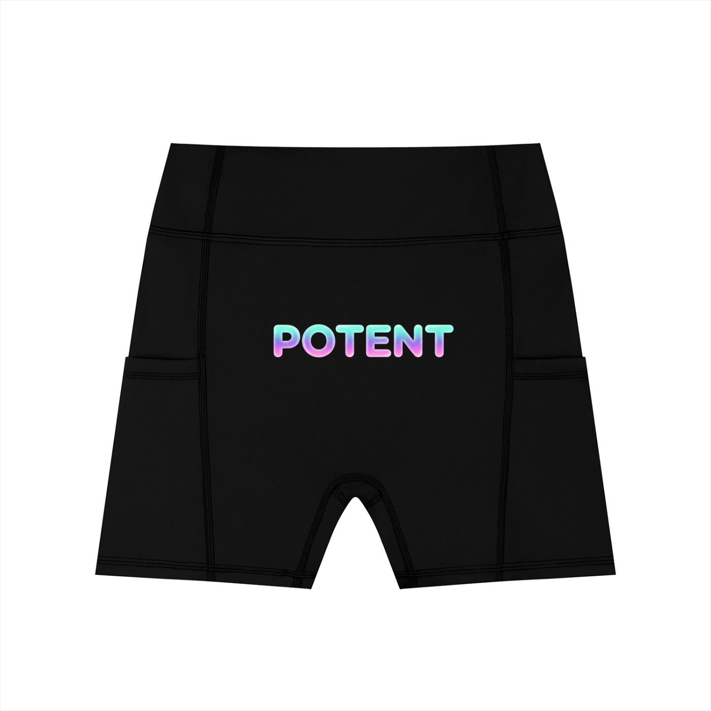 Women's High-Waisted Pocket Biker Shorts