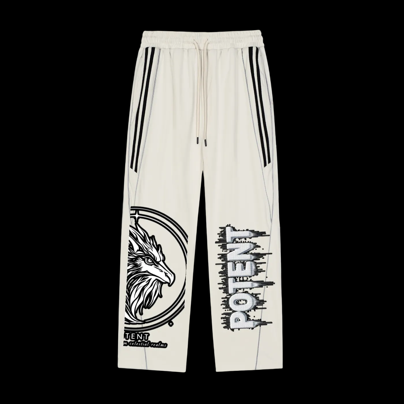 Reflection Striped Straight-Leg Sweatpants