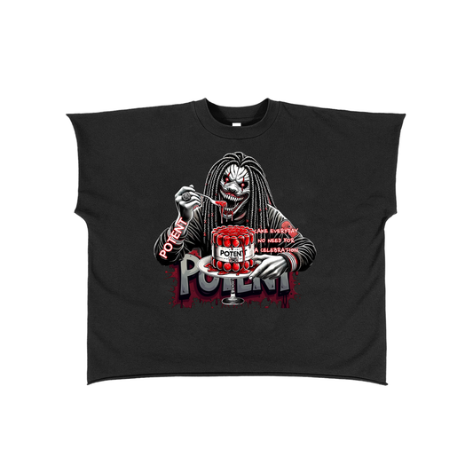 Raw Edge Boxy Non-Shrink T-Shirt