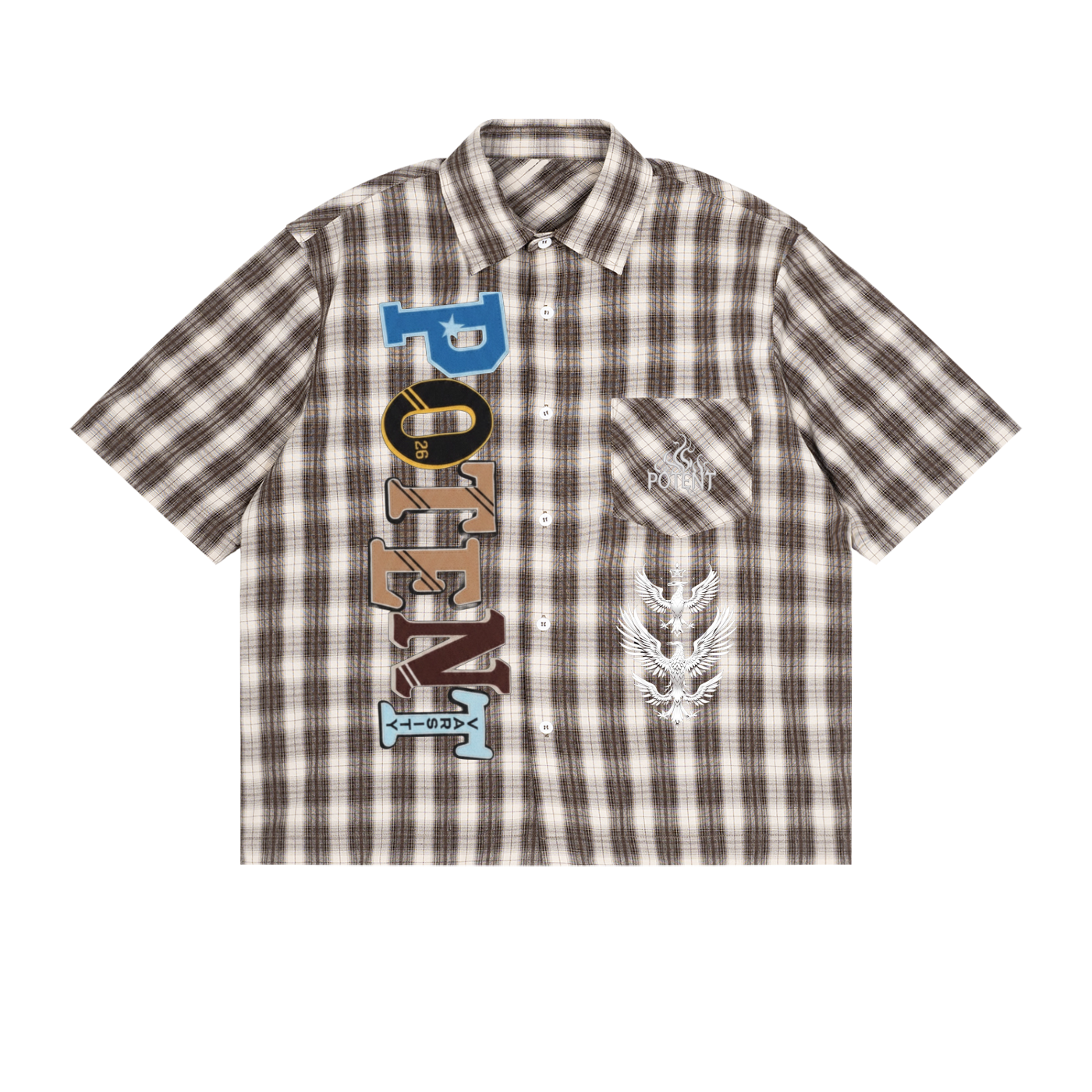 Unisex Boxy Plaid Short Sleeve Shirt