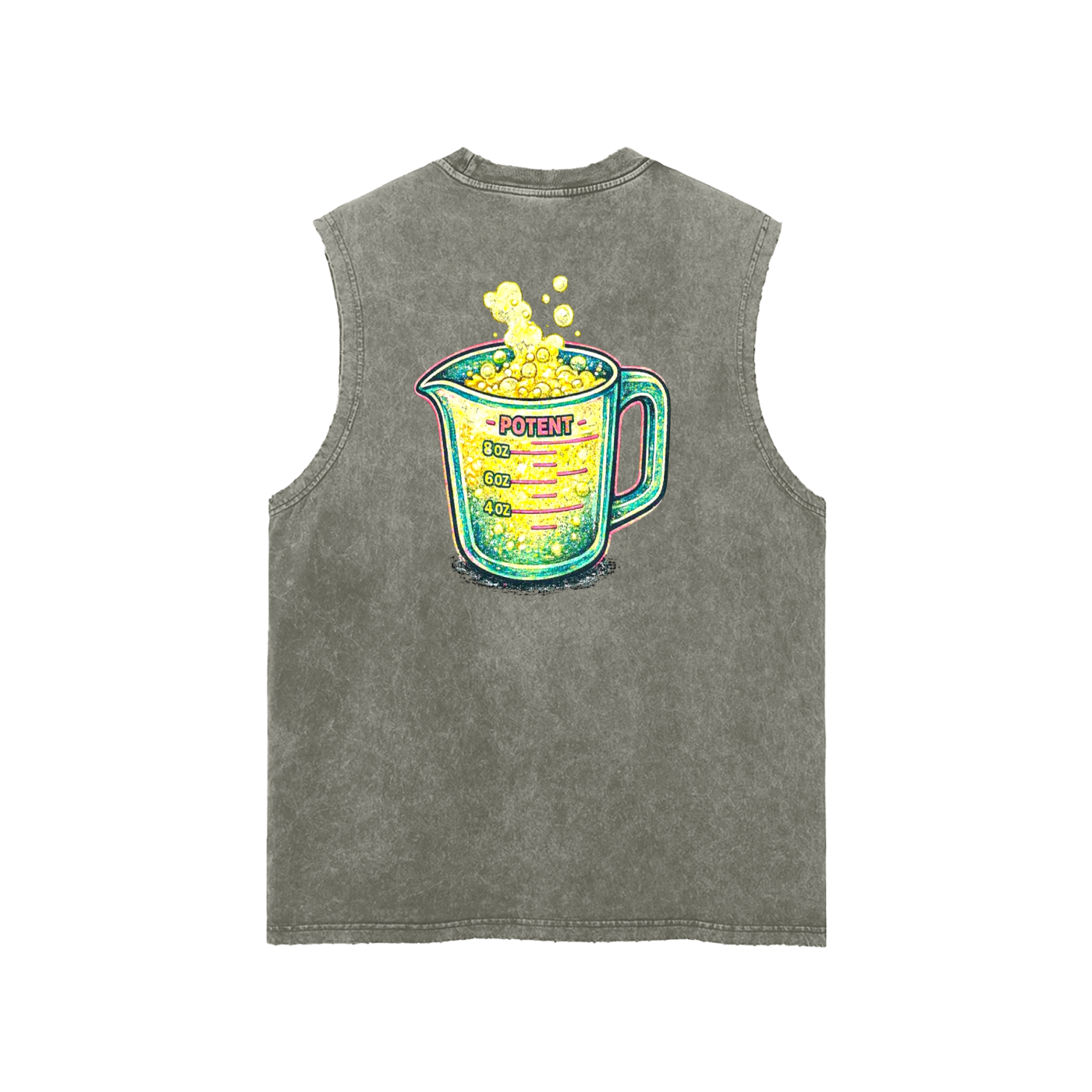 Snow Washed Frayed Hem Tank Top