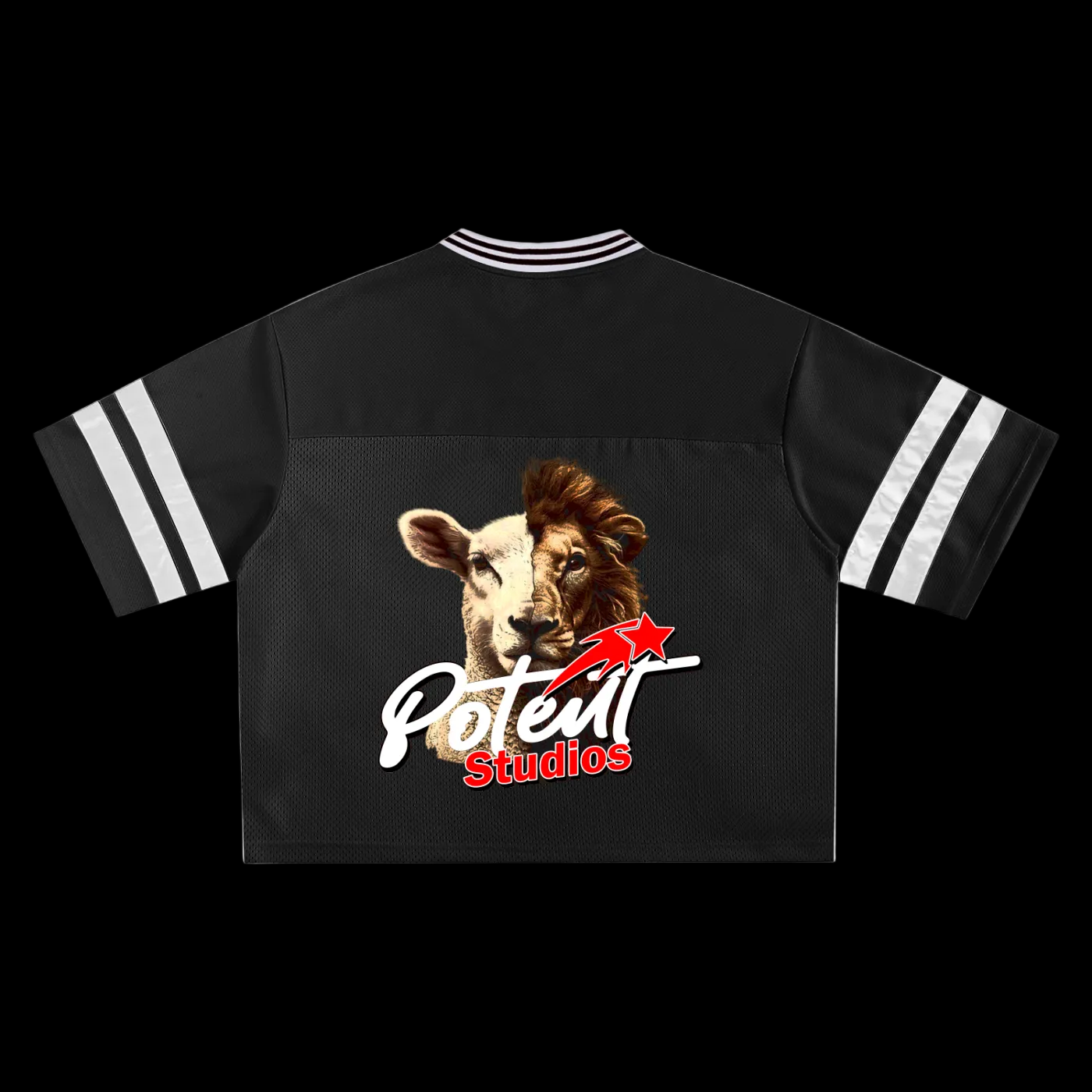 Taped Mesh Boxy T-shirt