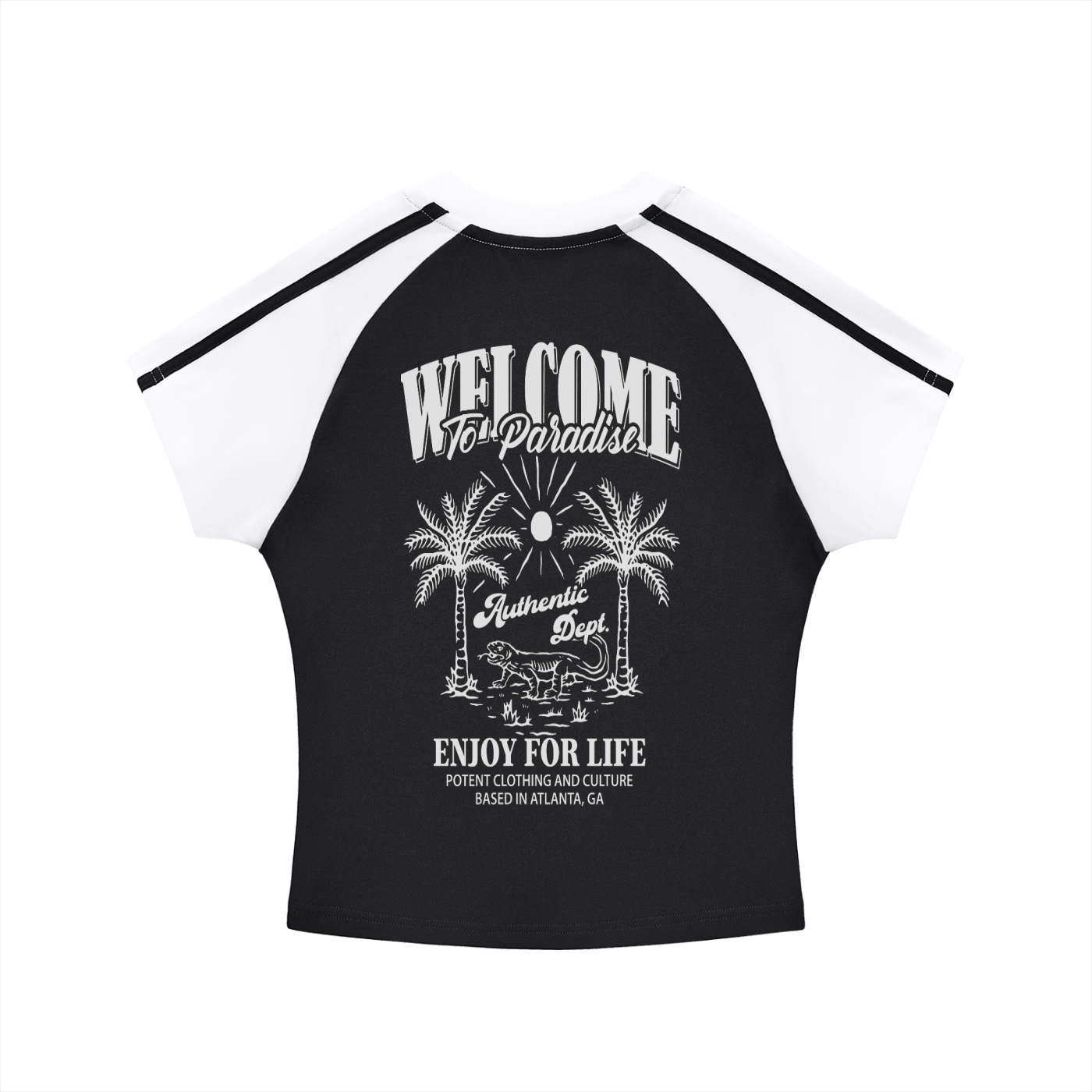 Contrast Stripes Bodycon Raglan  Sleeve T-Shirt