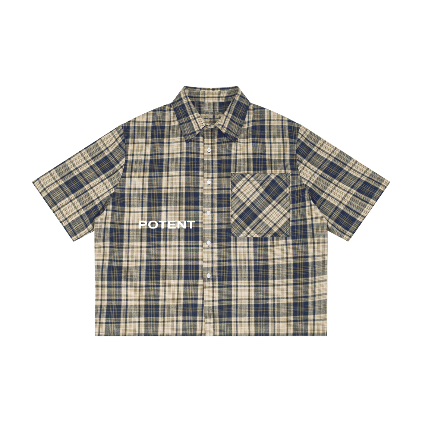 Unisex Plaid Boxy Short Sleeve Shirt