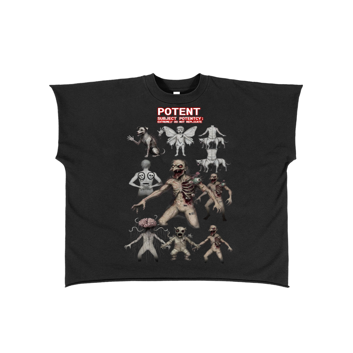 Raw Edge Boxy Non-Shrink T-Shirt