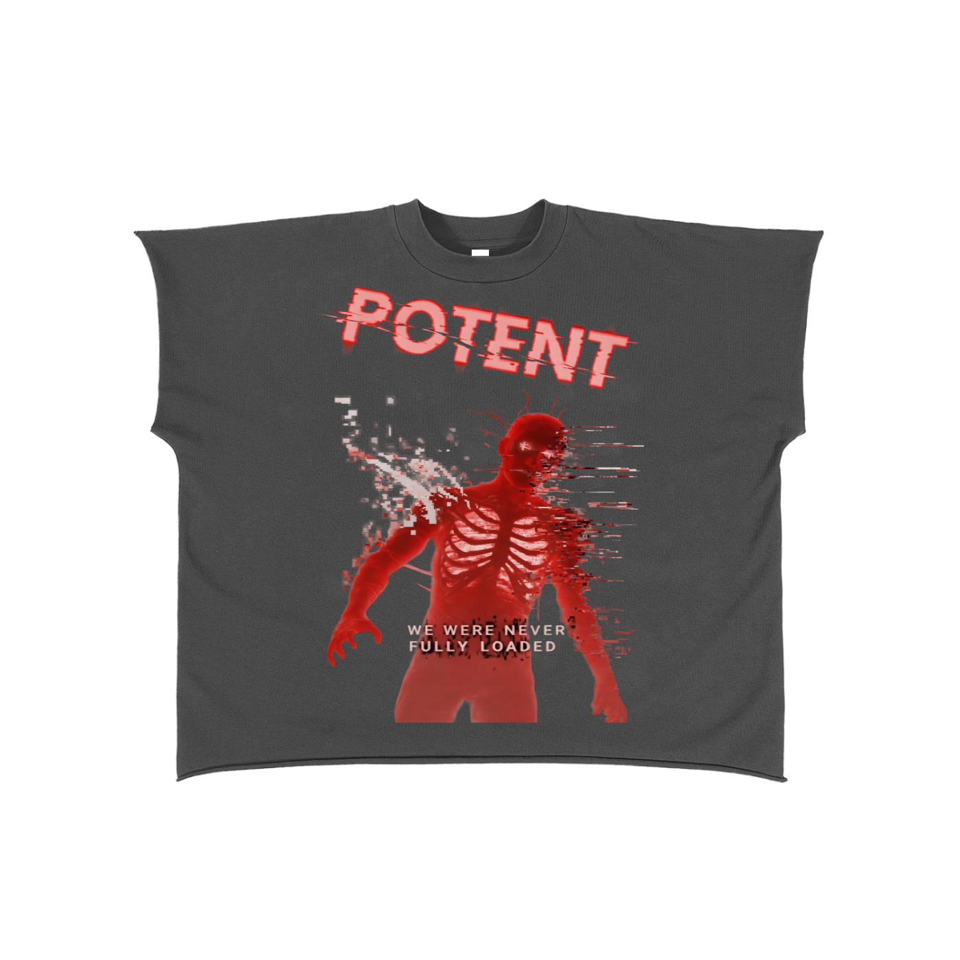 Raw Edge Boxy Non-Shrink T-Shirt