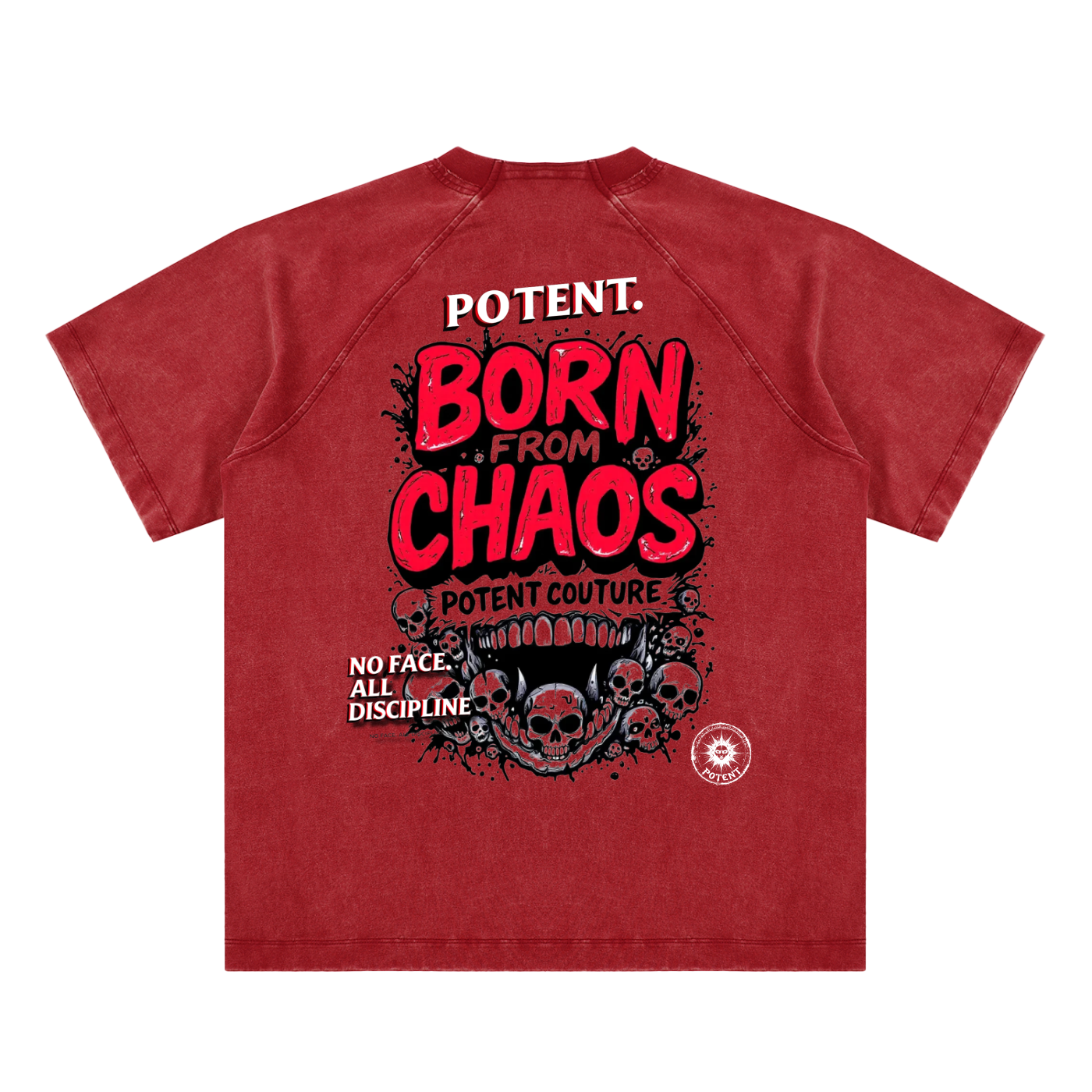 Vintage Washed Raglan Cotton T-Shirt