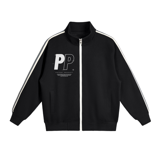 Contrast Side-Stripe Stand Collar  Jacket