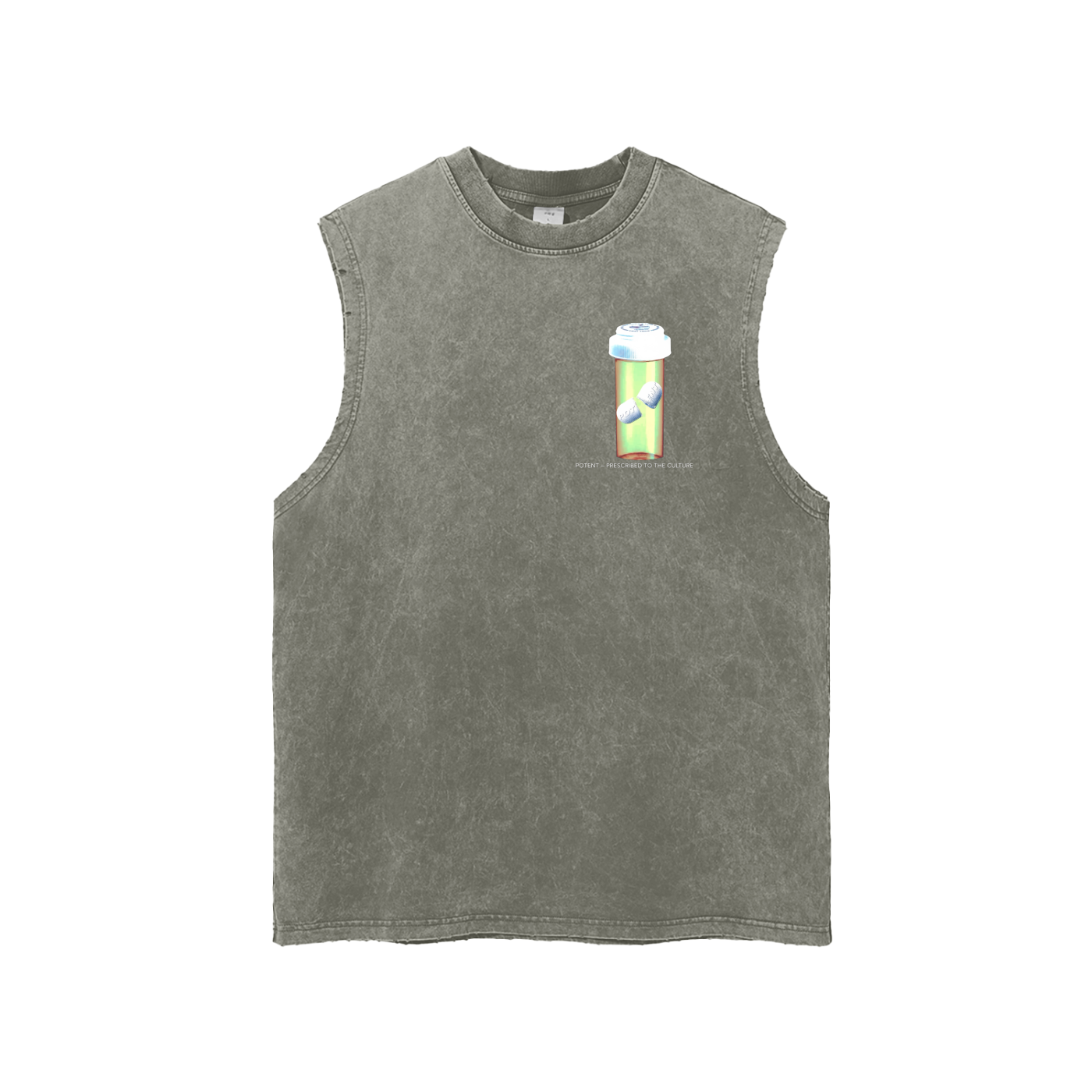 Snow Washed Frayed Hem Tank Top