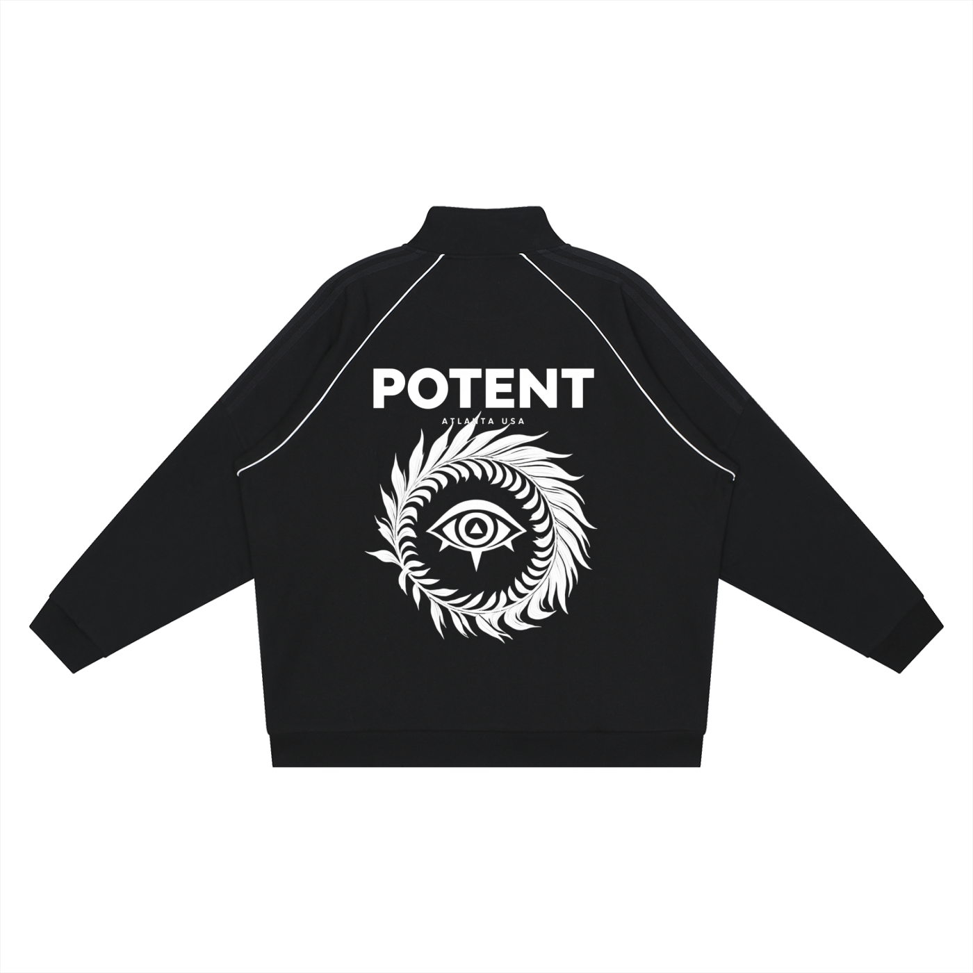 Reflection Striped Raglan Sleeve  Jacket