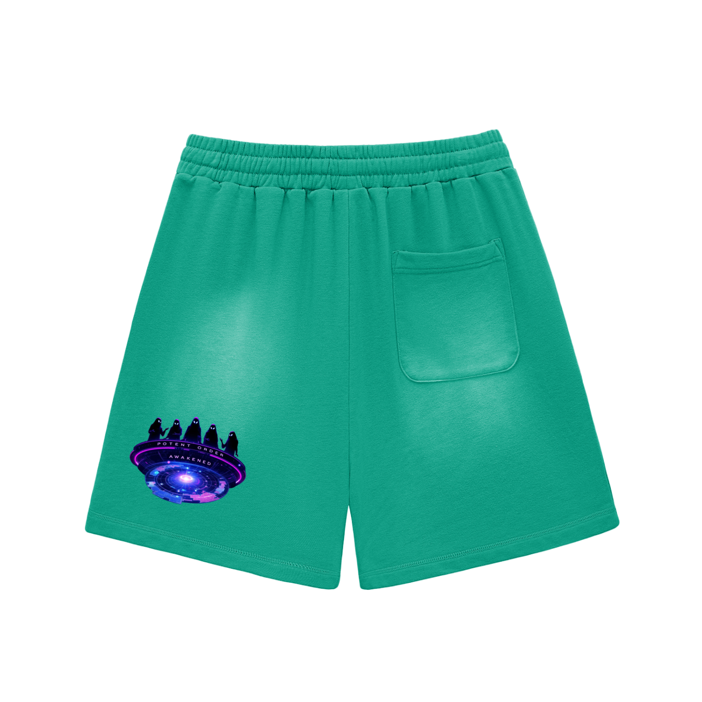 Sun Fade Raw Edge Cotton Shorts