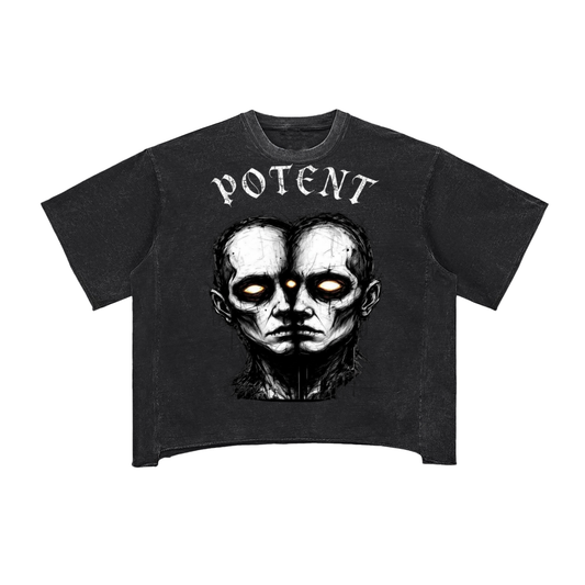 Raw Edge Snow Washed Boxy T-Shirt