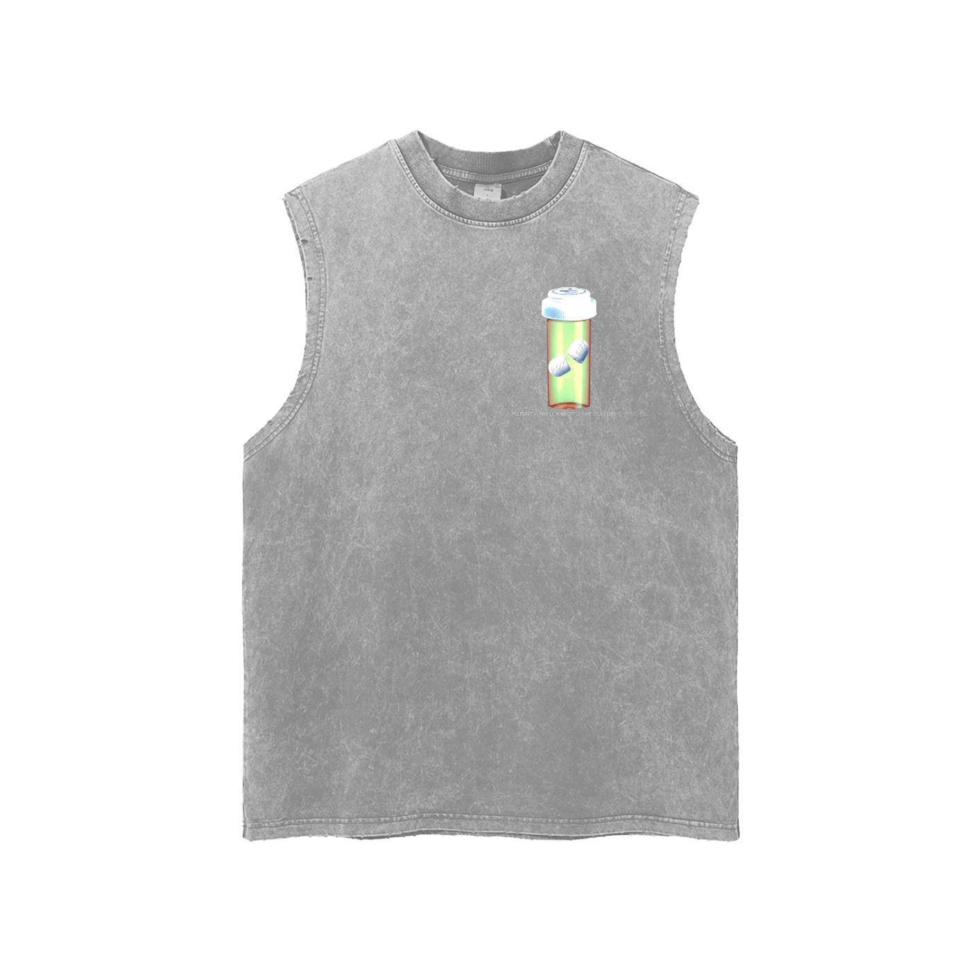 Snow Washed Frayed Hem Tank Top