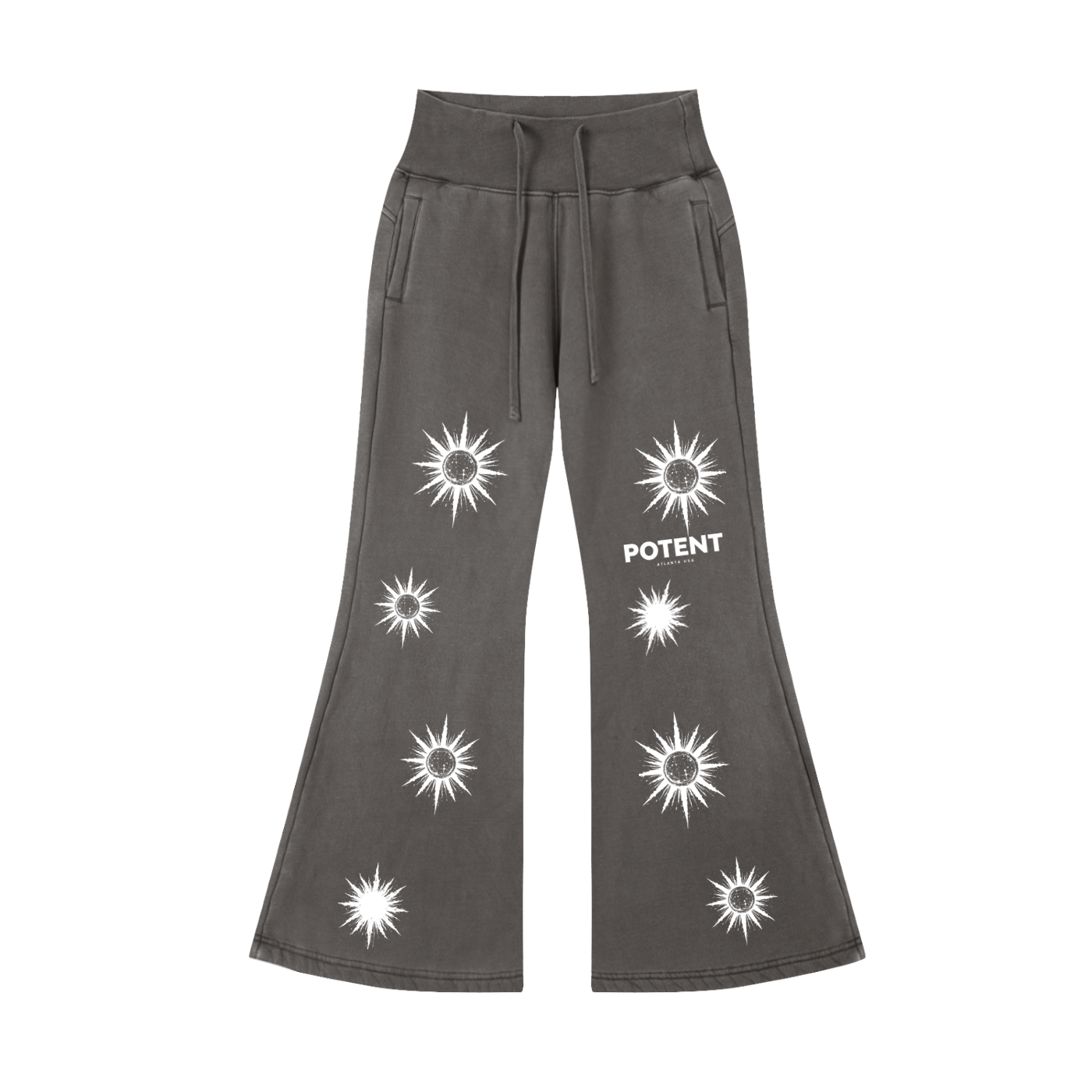 Vintage Washed Flared Fleece Pants