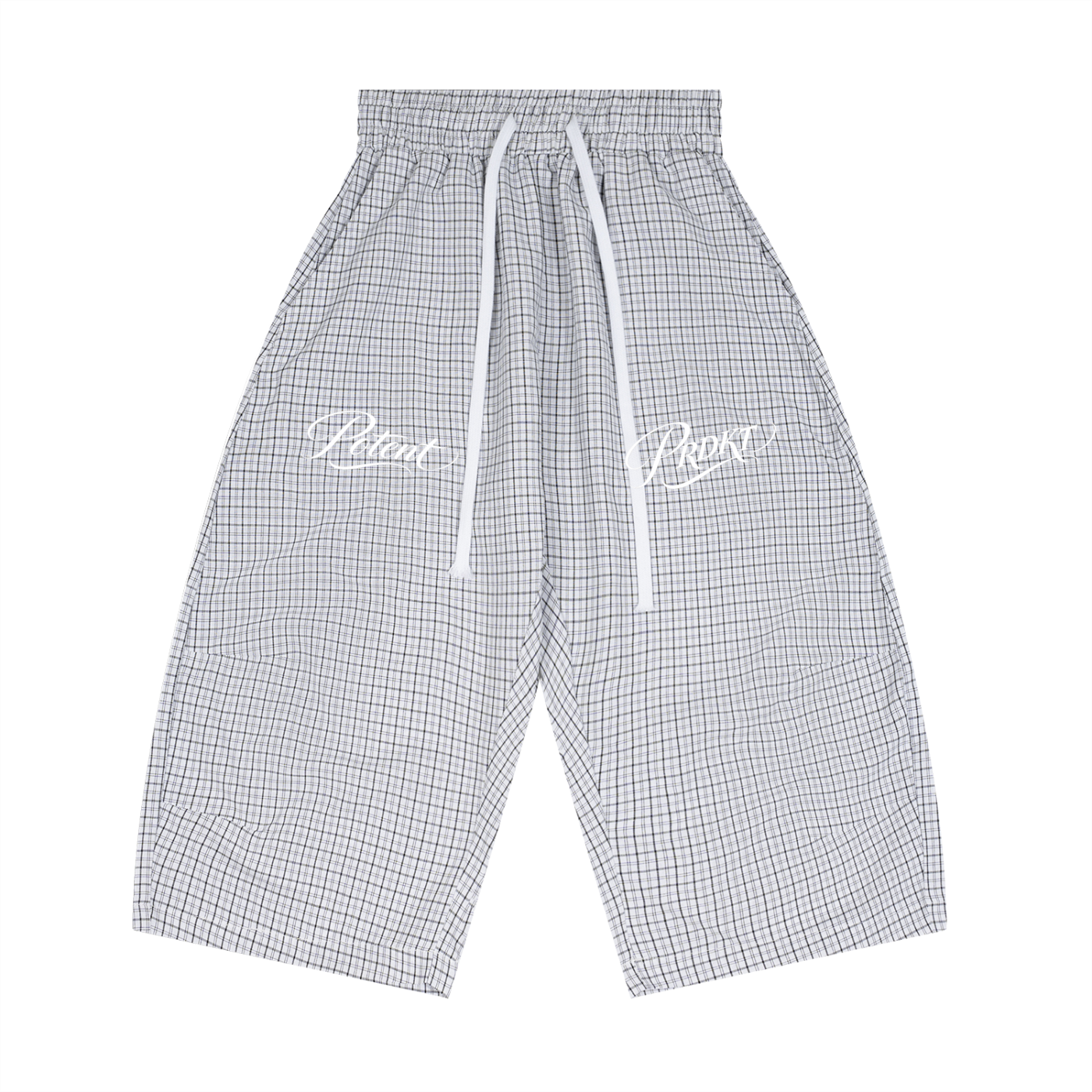 Unisex Plaid Loose Capri Shorts