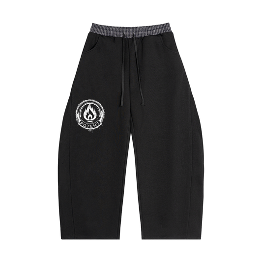 Plaid Waistband Barrel Sweatpants