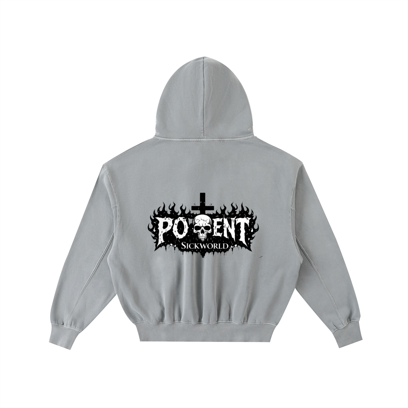 Frayed Enzyme Washed Fleece Hoodie 350 GSM