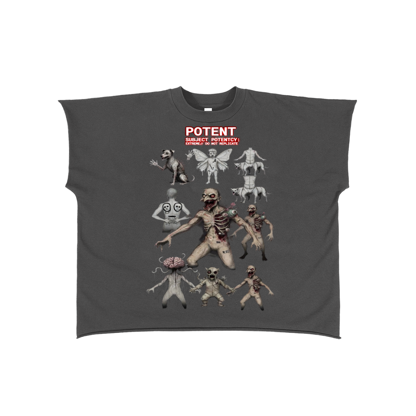 Raw Edge Boxy Non-Shrink T-Shirt