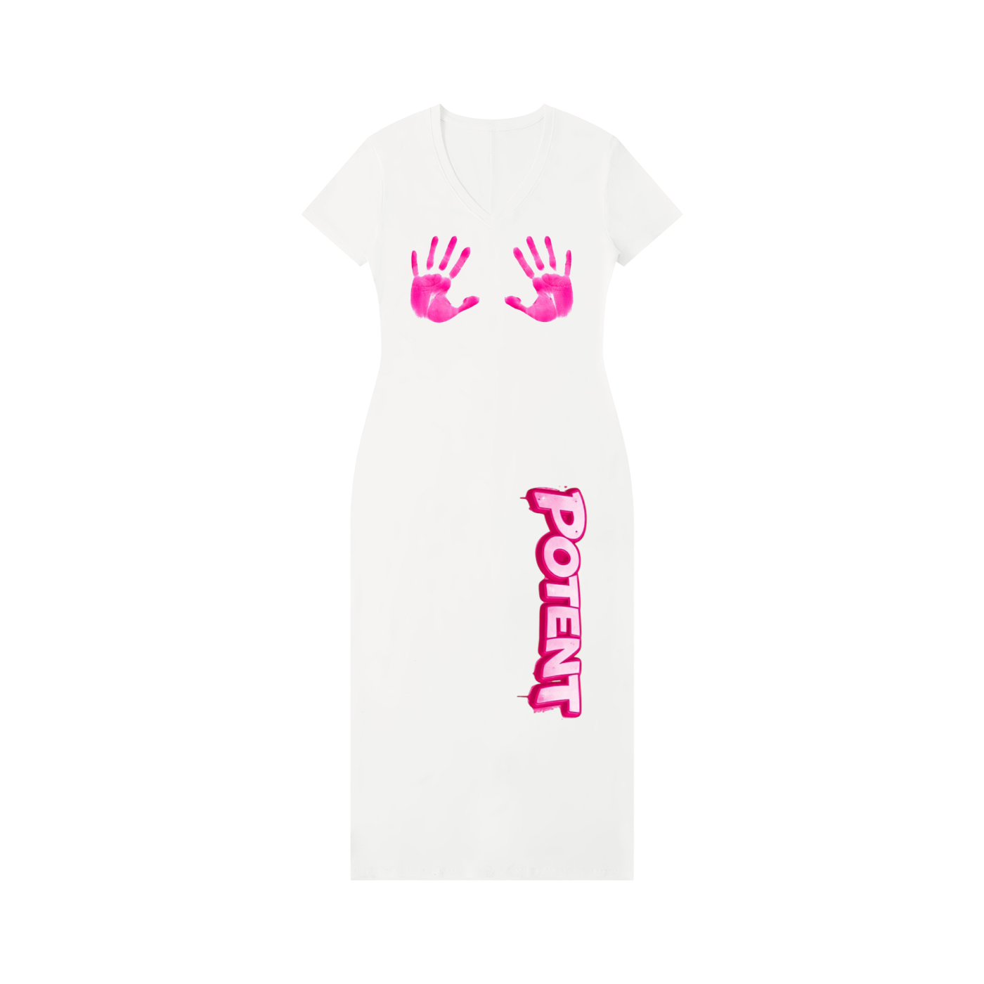 Women's V-Neck Short Sleeve Maxi Dress