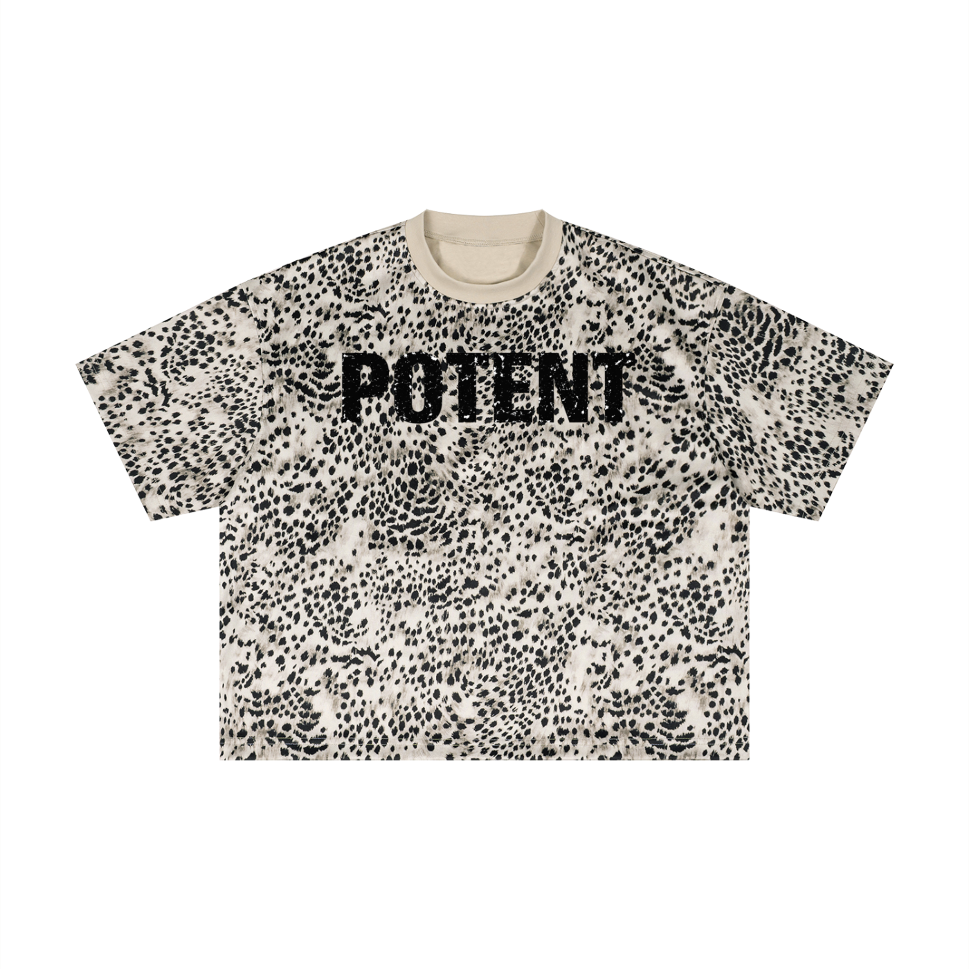 Unisex Leopard Print Boxy T-Shirt