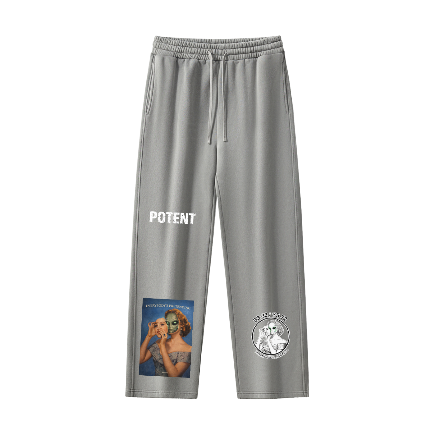 Frayed Enzyme Washed Fleece Sweatpants