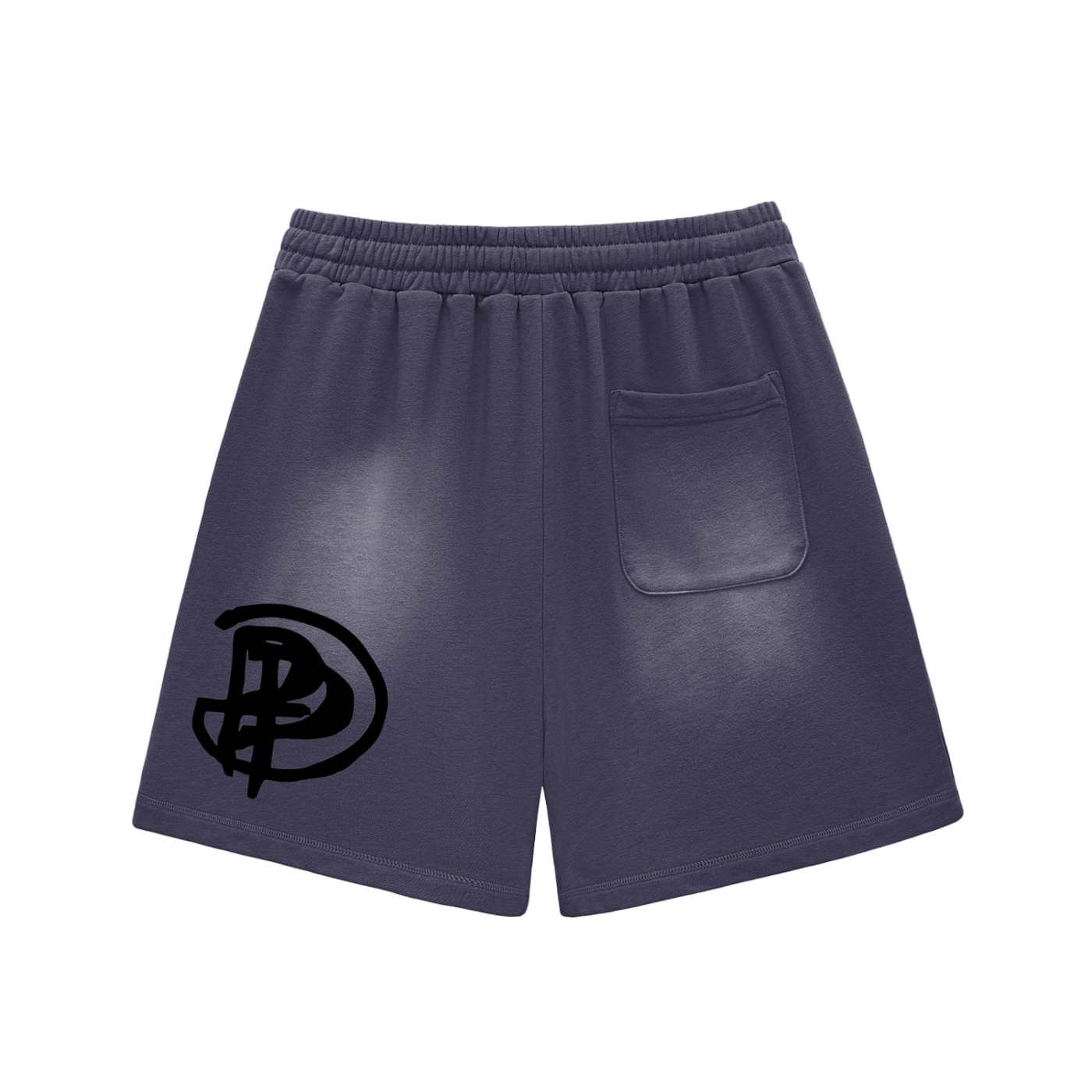 Sun Fade Raw Edge Cotton Shorts