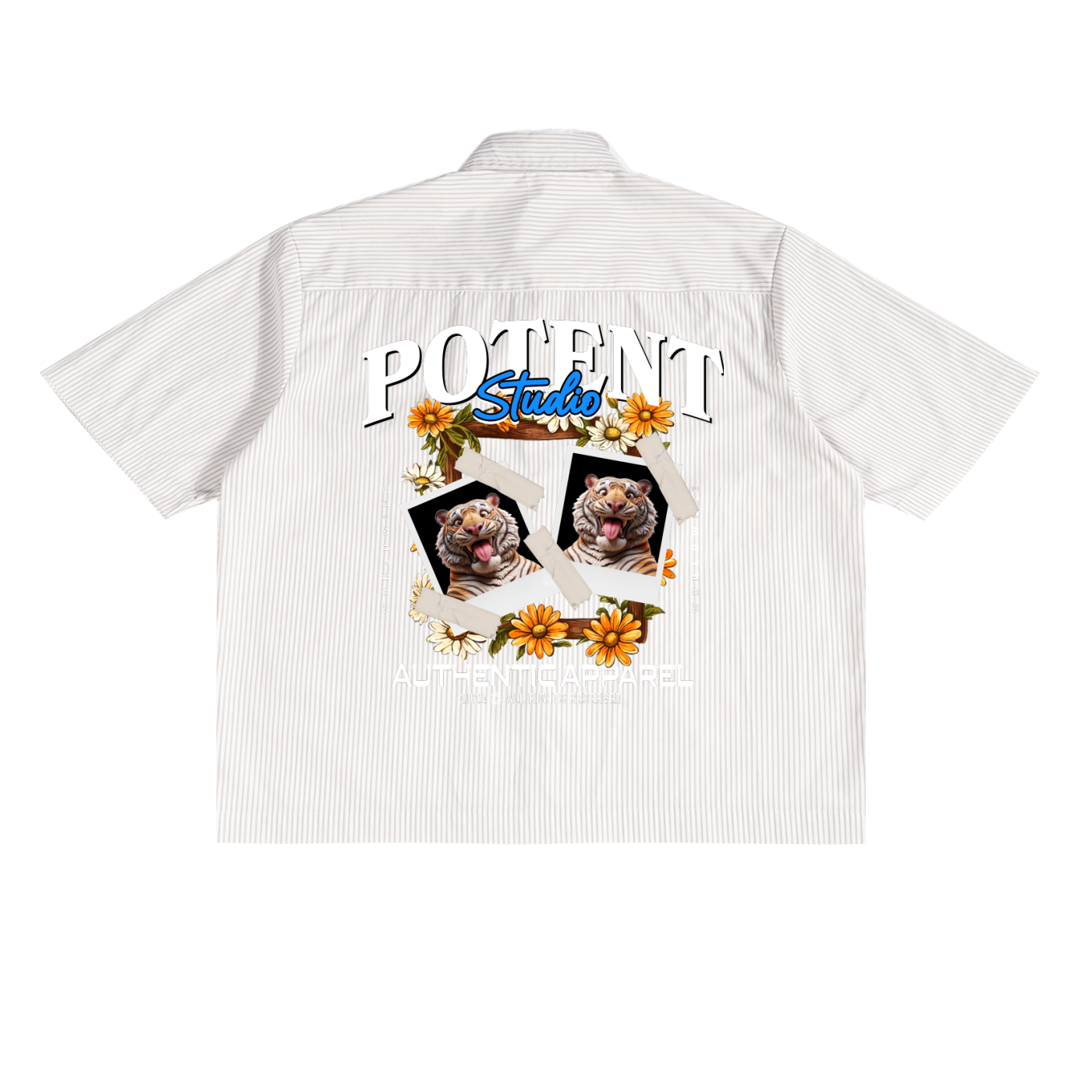 Oversized Vertical Stripe Boxy Shirt