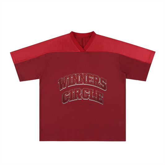 Oversized Mesh V-Neck Soccer Jersey