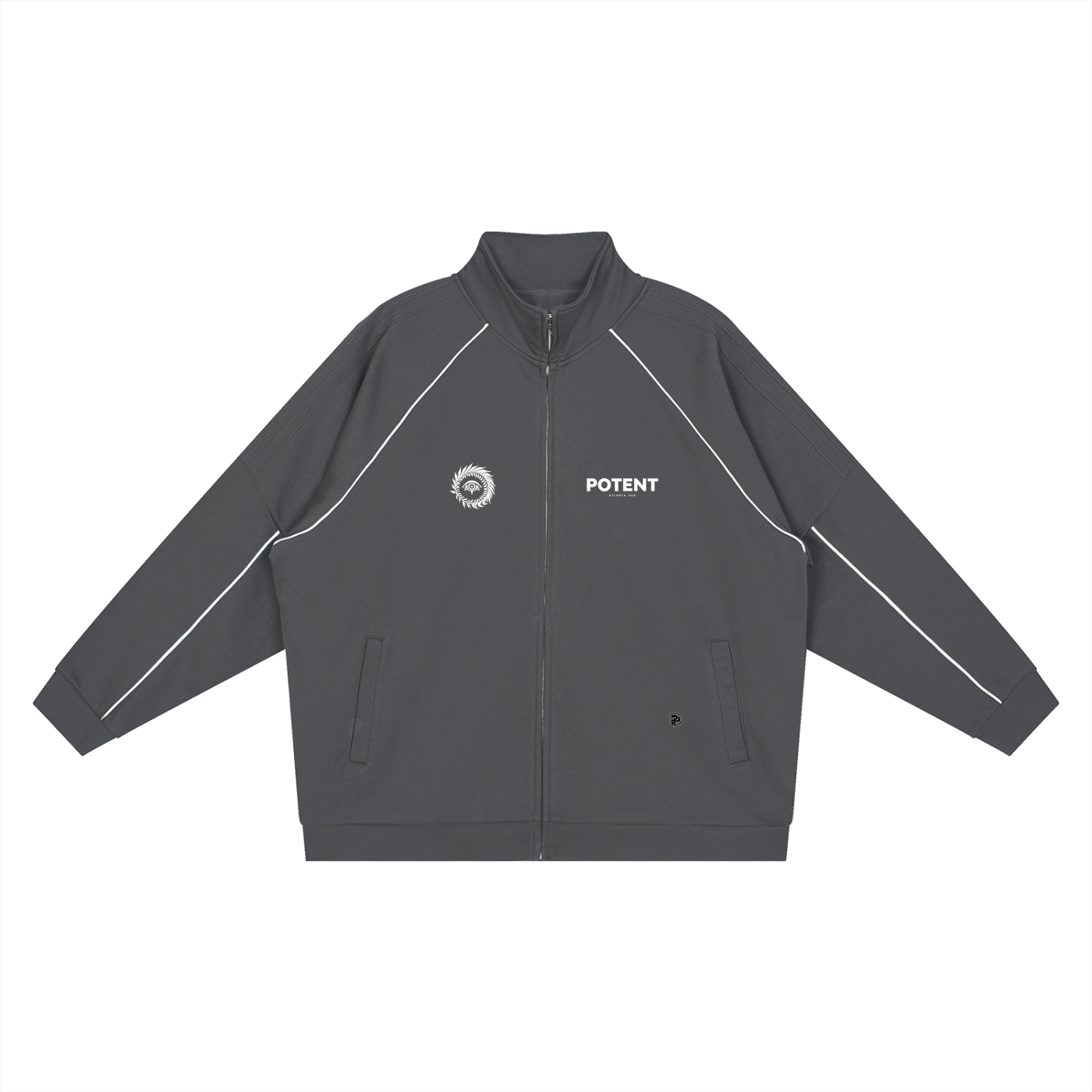 Reflection Striped Raglan Sleeve  Jacket