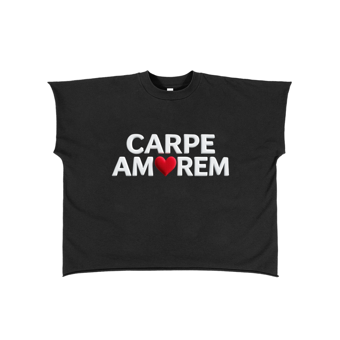 Raw Edge Boxy Non-Shrink T-Shirt