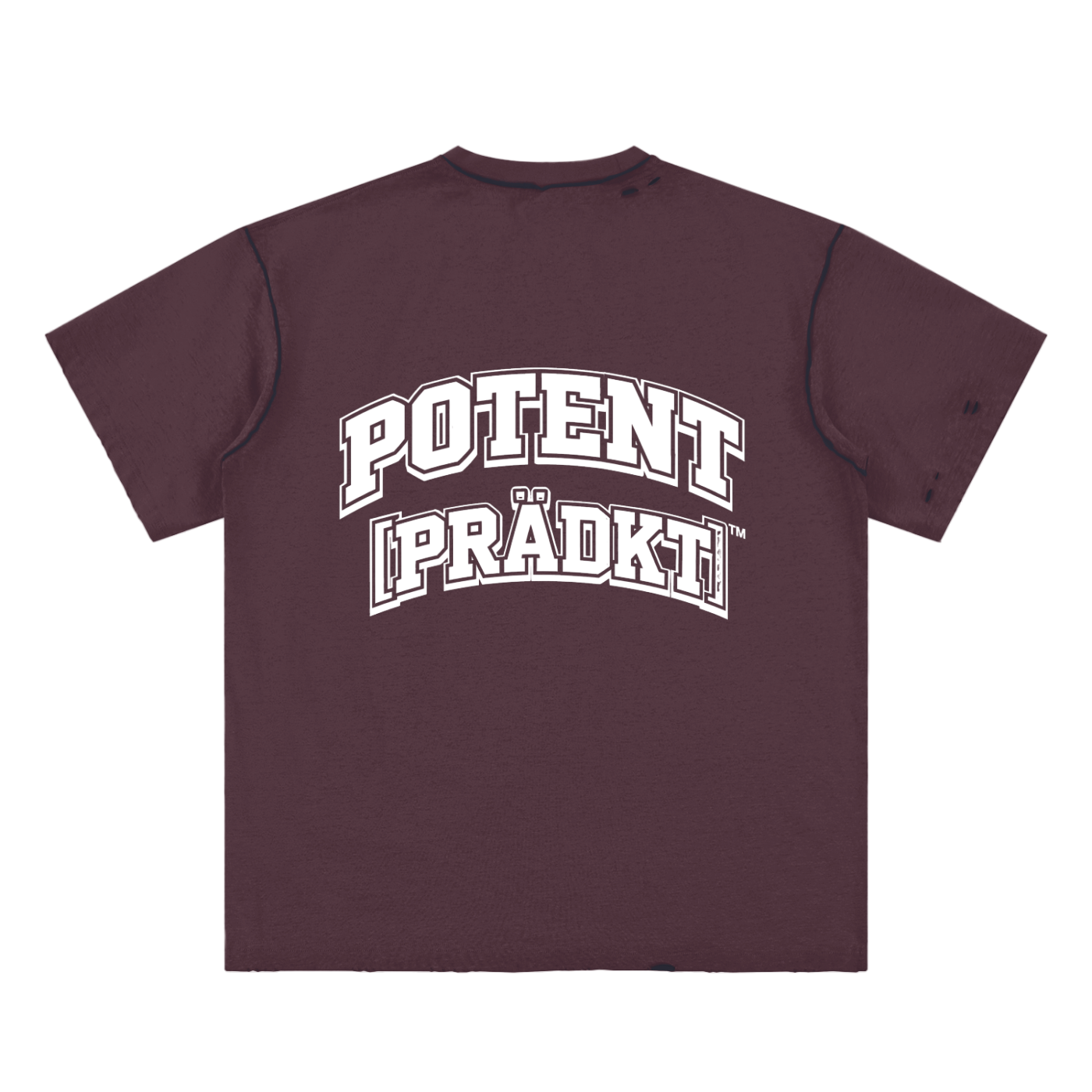 Hand-frayed Reversible T-shirt
