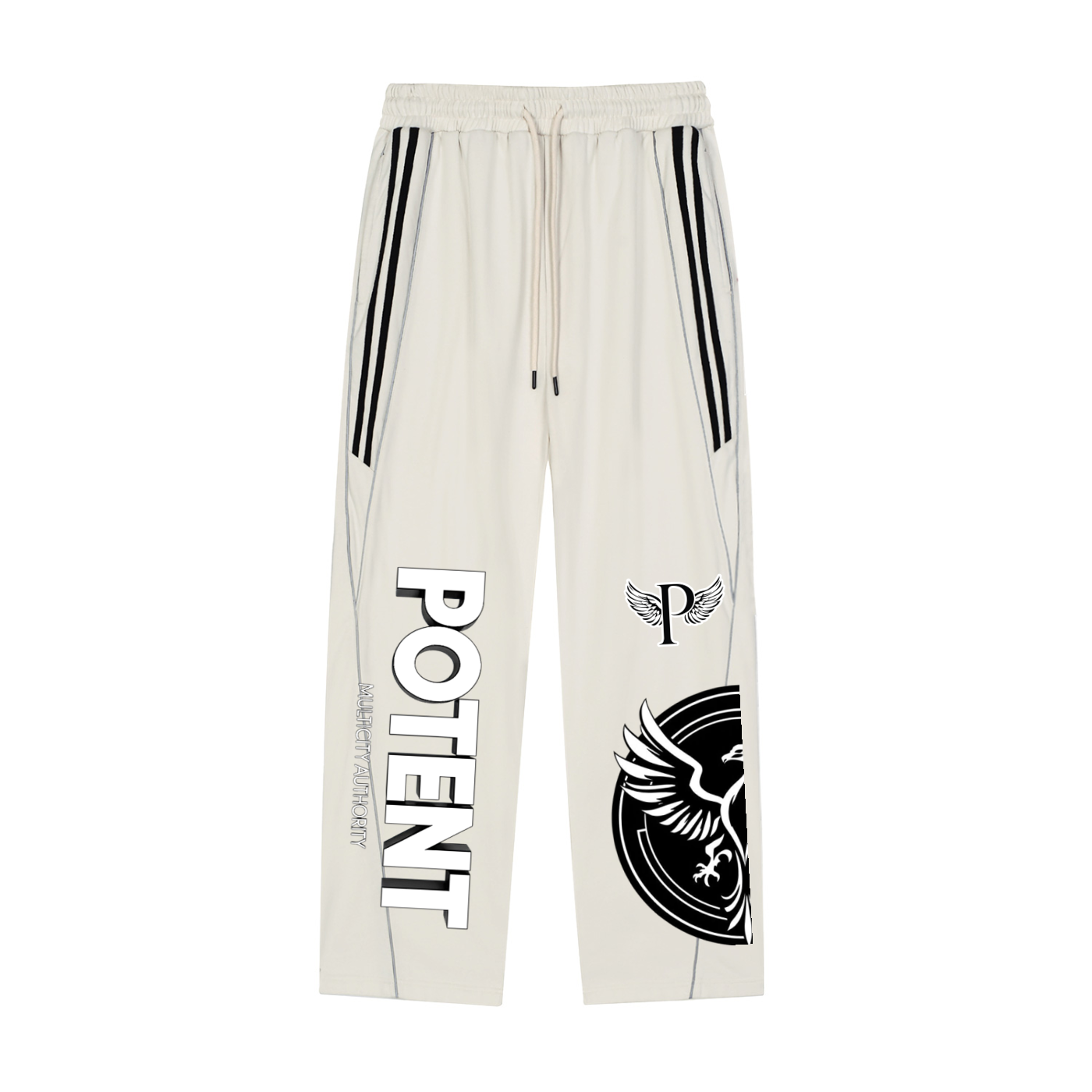 Reflection Striped Straight-Leg Sweatpants