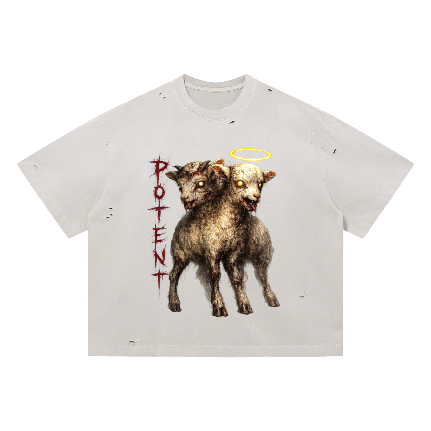 Vintage Washed Distressed Boxy Oversized T-Shirt