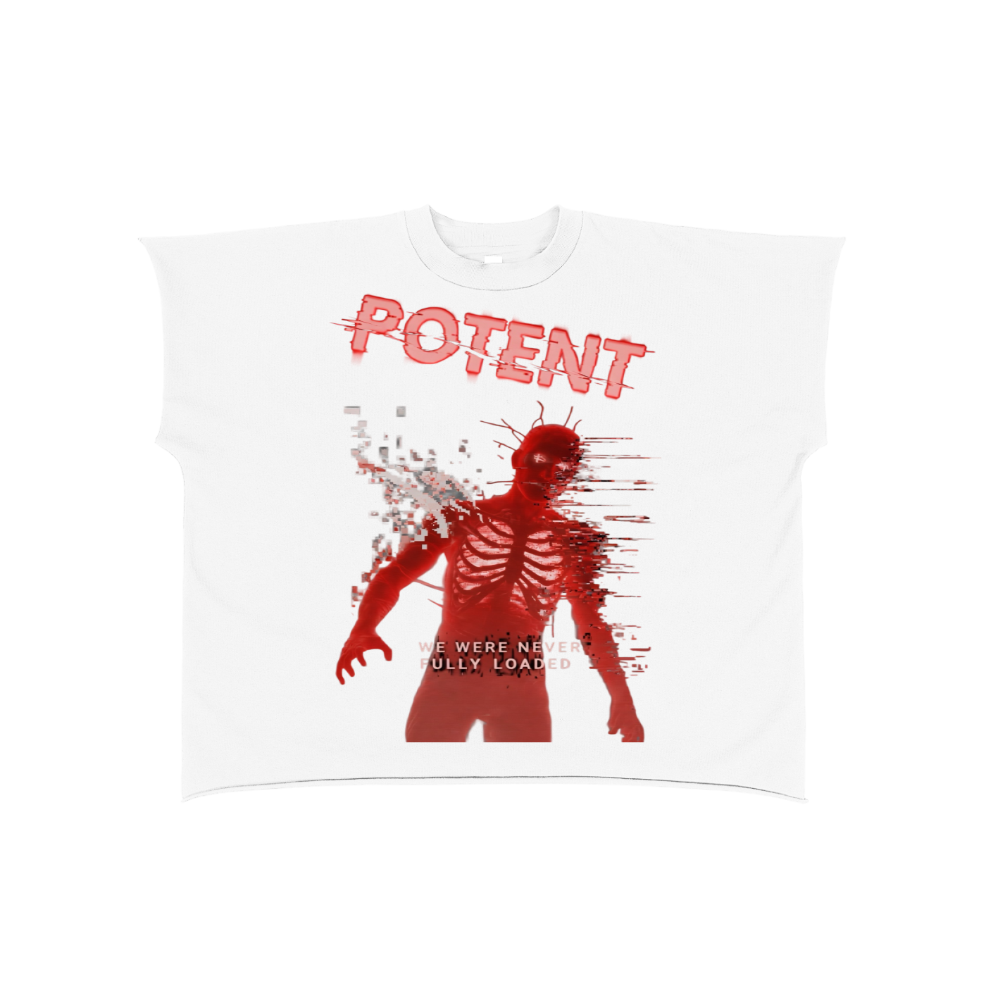 Raw Edge Boxy Non-Shrink T-Shirt