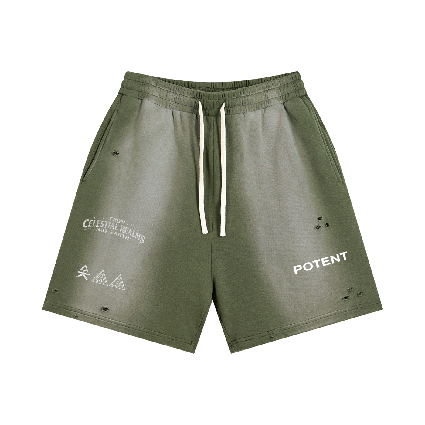 Sun Fade Distressed Shorts