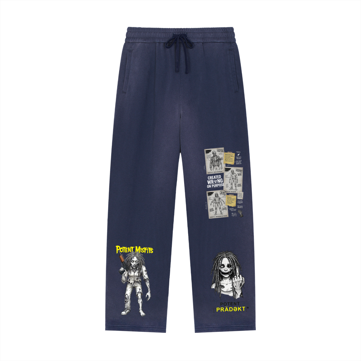 Sun Fade Raw Edge Straight-Leg Sweatpants