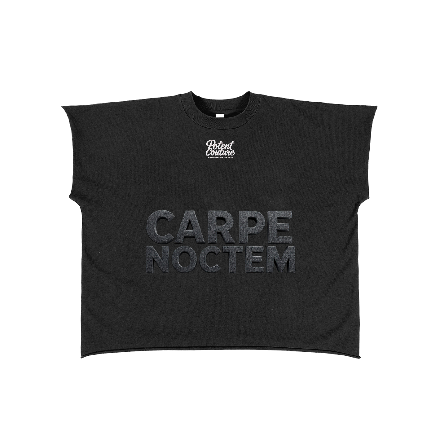 Raw Edge Boxy Non-Shrink T-Shirt