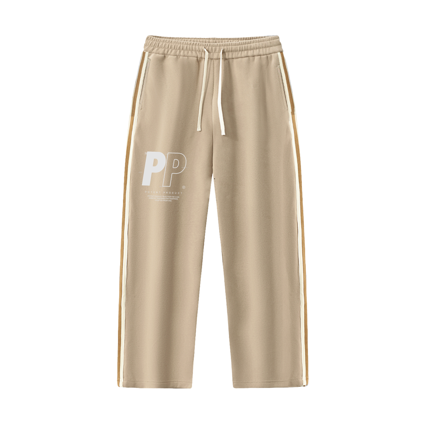 Contrast Side-Stripe Straight-Leg  Pants
