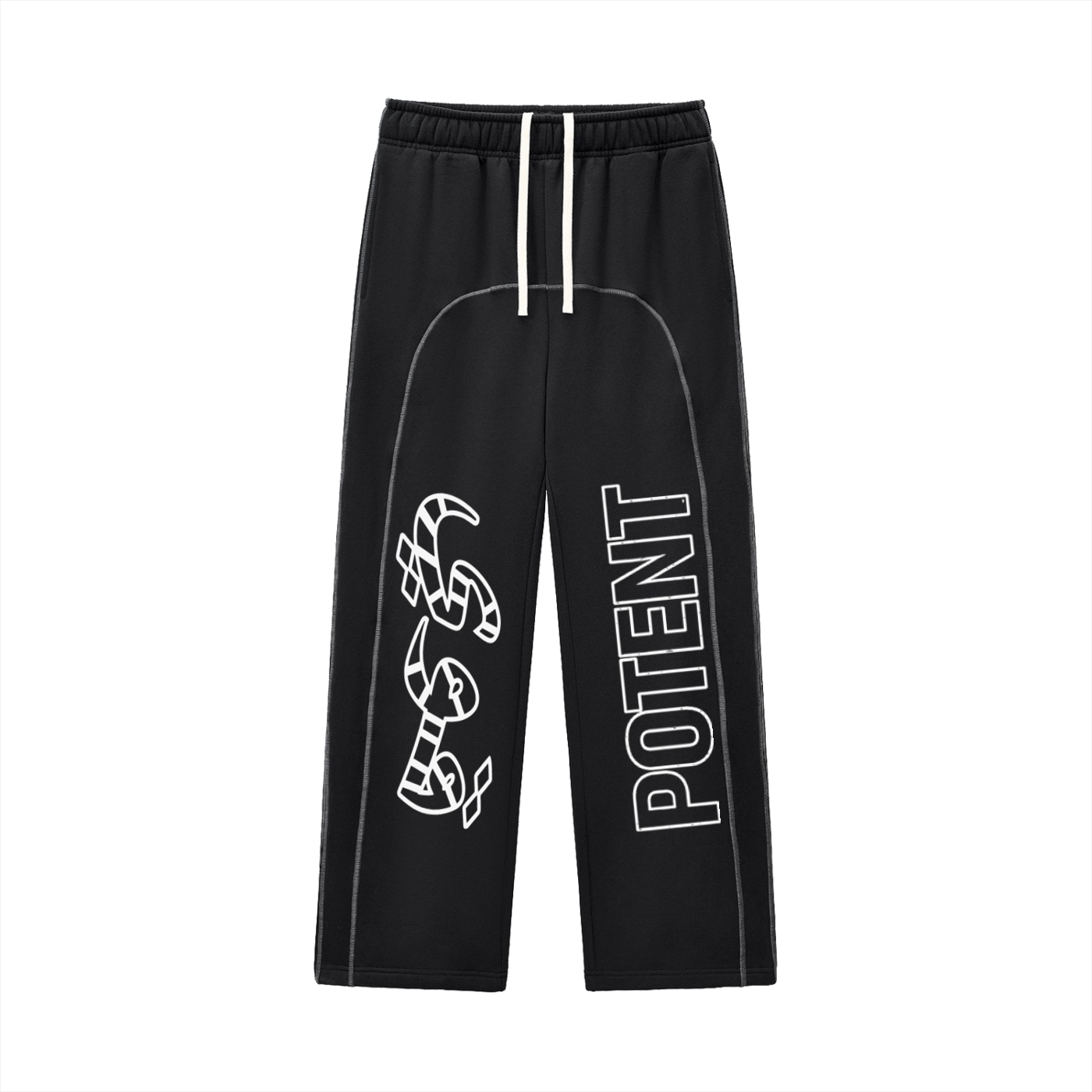 Contrast-Stitched Fleece Sweatpants
