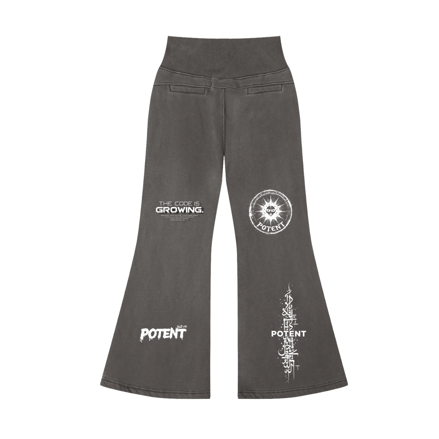 Vintage Washed Flared Fleece Pants