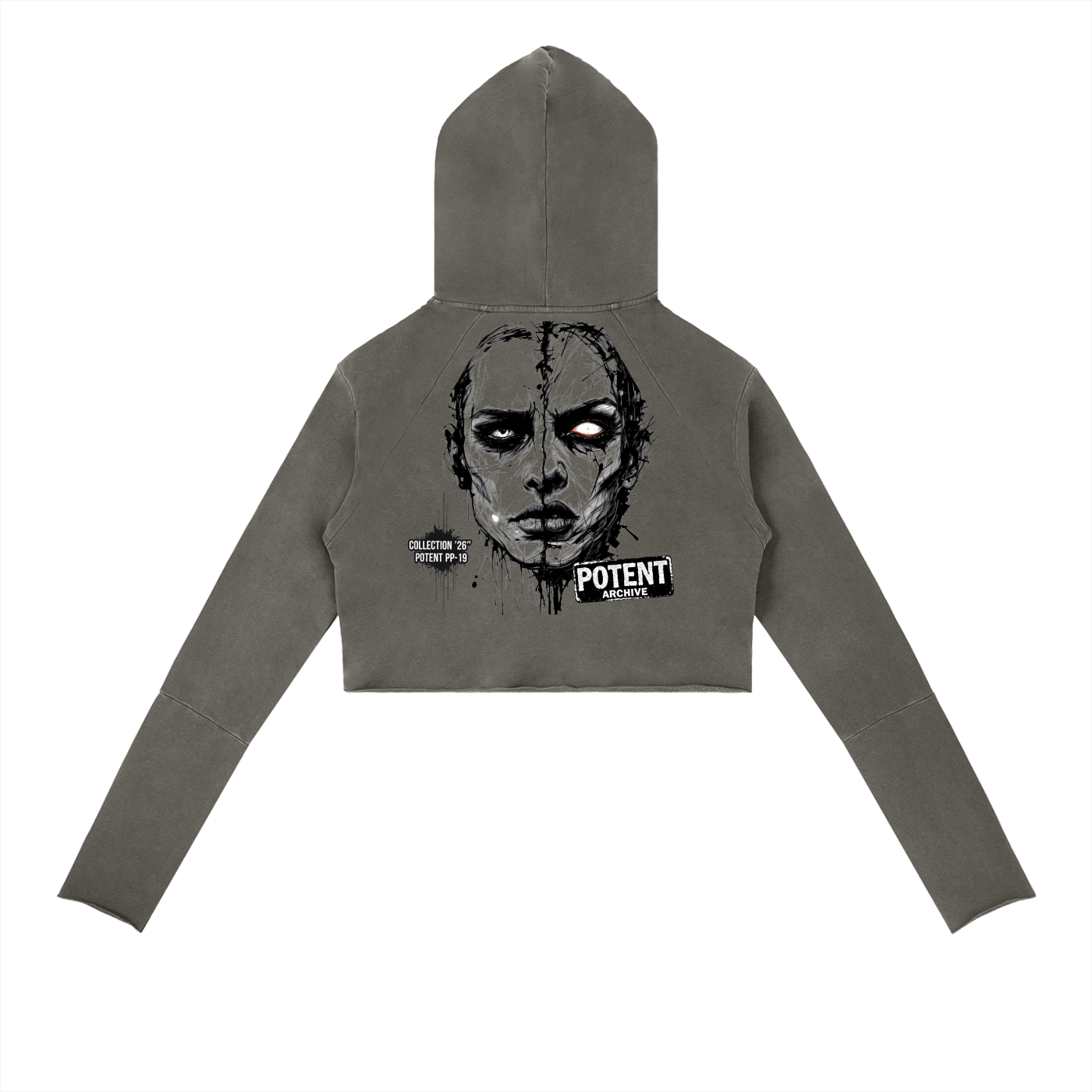 Vintage Washed Raw Edge Hoodie