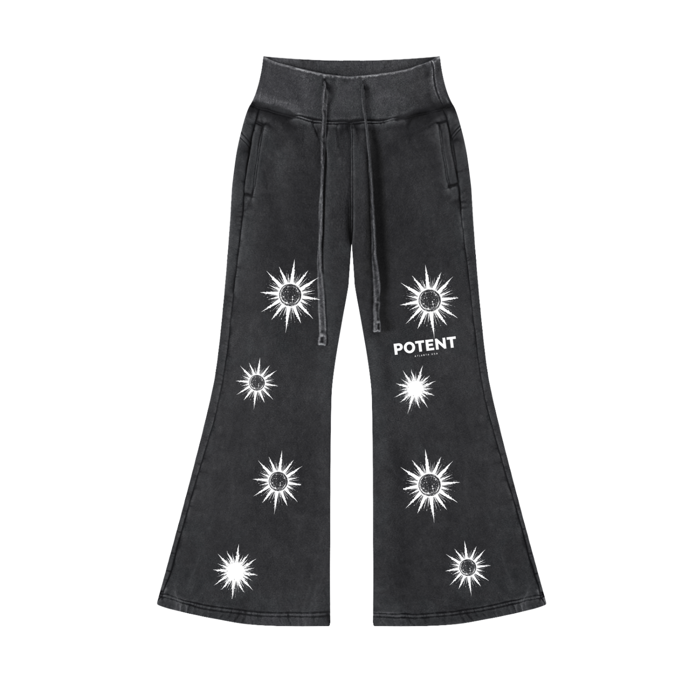 Vintage Washed Flared Fleece Pants
