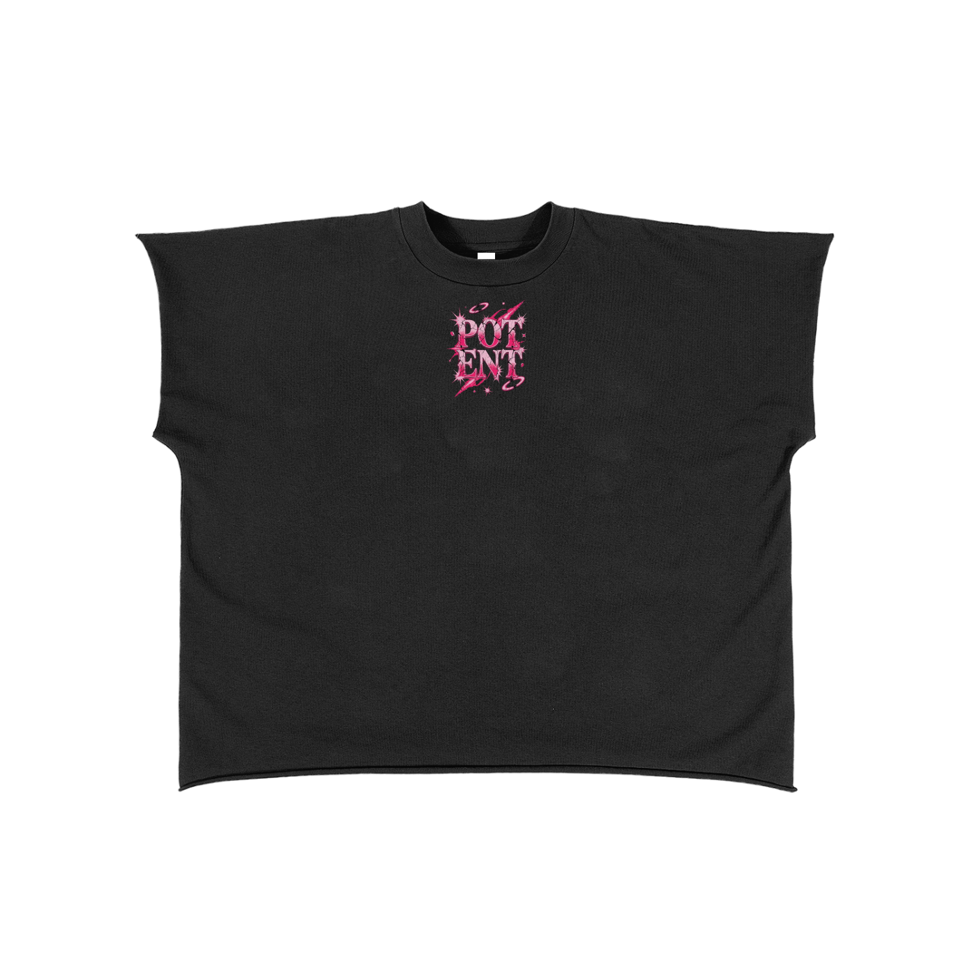 Raw Edge Boxy Non-Shrink T-Shirt