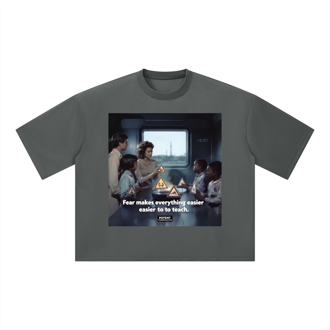 Unisex Boxy Mesh Crewneck T-Shirt